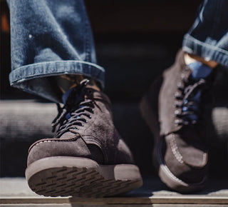 Madden Moccasin Cargo Boots New Spring Men's Suede Leather Platform Mid-Calf American Vintage Martin Boots