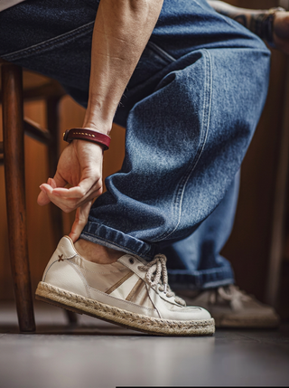 Madden Training Shoes with Straw New Breathable Canvas Shoes for Summer Fashion Thin Board Shoes Old Money Style Fisherman Shoes